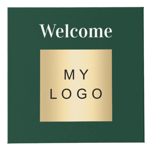 Welkom bedrijf logo QR code groen menu tafel Kubus (Voorkant)