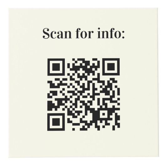 Welkom bedrijf logo QR codes ivoor info tabel Kubus (Voorkant)