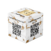 Welkom bedrijf logo QR codes marmeren info tabel Kubus (Achter hoekig)