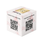 Welkom bedrijf logo QR codes marmeren info tabel Kubus (Achter hoekig)