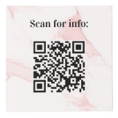 Welkom bedrijf logo QR codes marmeren info tabel Kubus (Voorkant)