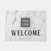 Welkom bedrijfs Aangepast Logo Moderne marmer Deurmat (Voorkant)