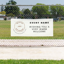 Welkom bedrijfsevenement van uw website op uw Logo Spandoek