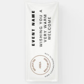 Welkom bedrijfsevenement van uw website op uw Logo Spandoek (Verticaal)