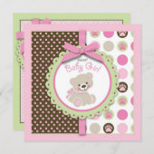 Welkom Beer Girl Invitation Square Kaart (Voorkant / Achterkant)