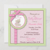 Welkom Beer Girl Invitation Square Kaart (Achterkant)