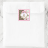Welkom Beer Meisje TY Square Sticker (Tas)