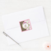 Welkom Beer Meisje TY Square Sticker (Envelop)