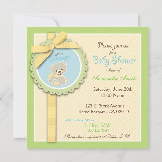 Welkom Beer Uitnodigingsplein Kaart (Achterkant)