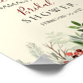 Welkom Berry Winter | Bruiloft Borrel Bord Poster (Hoek)
