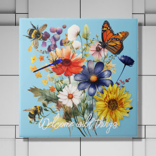 Welkom Bestuivers Wilde Bloemen Keuken Tegeltje