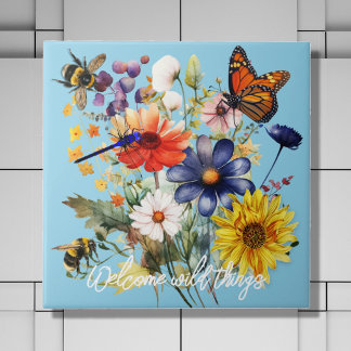 Welkom Bestuivers Wilde Bloemen Keuken Tegeltje