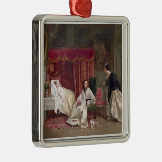 Welkom bezoeker, 1867 (olie op canvas) metalen ornament (Rechts)