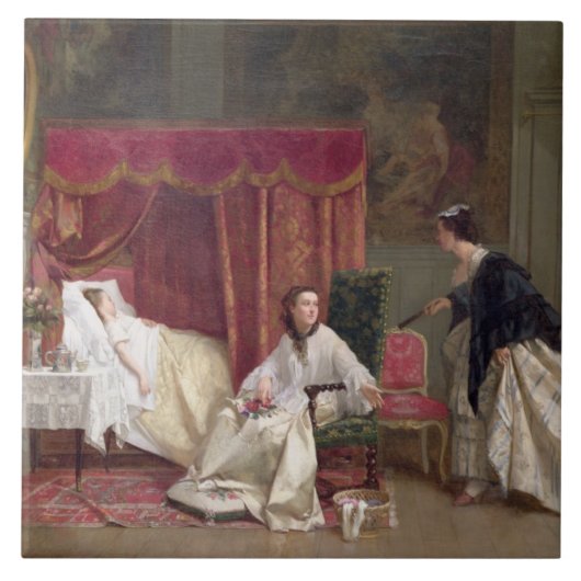 Welkom bezoeker, 1867 (olie op canvas) tegeltje (Voorkant)