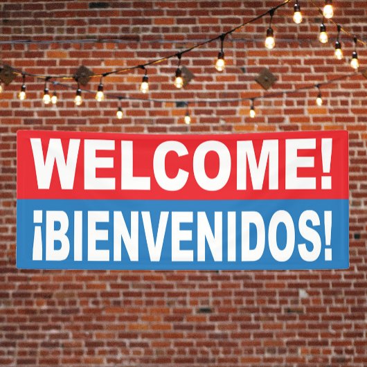 Welkom Bienvenidos English Spanish Banner