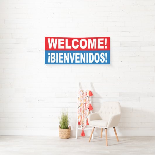 Welkom Bienvenidos English Spanish Banner (Insitu)