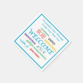 Welkom Bienvenue Willkommen Personalize Servet (Hoek)