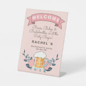 Welkom Bier Bachelorette Party Reclamebord Met Voetstuk (Voorkant)