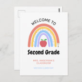 Welkom bij 2e graads pasta met kleur in Rainbown Briefkaart (Voorkant / Achterkant)