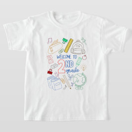 Welkom bij 2e klas Shirt Doodle Terug naar school