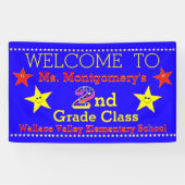 Welkom bij 2e klas vun sterren spandoek (Horizontaal)