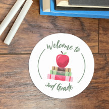 Welkom bij 3e graad Apple Books Round Stickers