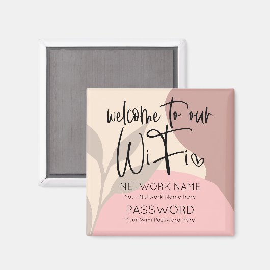 Welkom bij Abstracte WiFi-modellen met details Magneet (Voorkant / Achterkant)