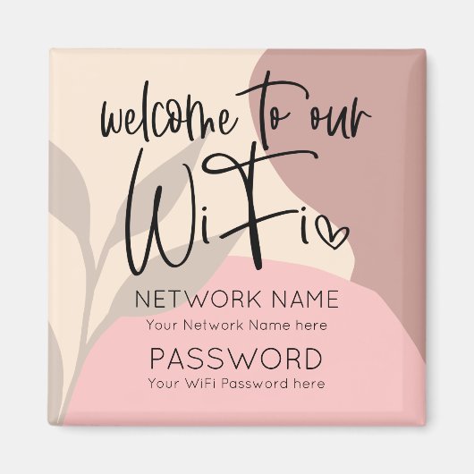 Welkom bij Abstracte WiFi-modellen met details Magneet (Voorkant)