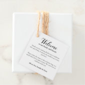 Welkom bij Accommodation Gift Bag Basket Wedding Bedankjes Labels (In situ)