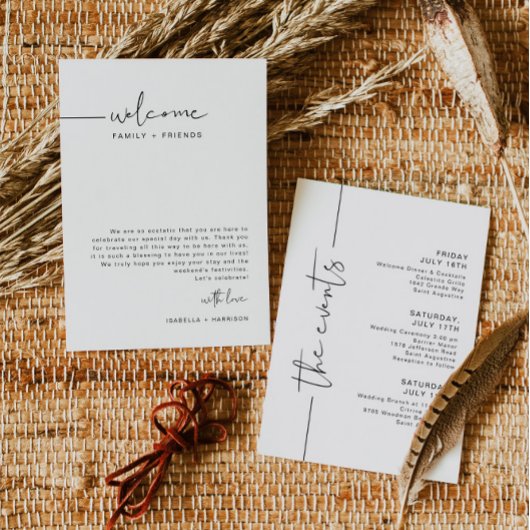 Welkom bij ADELLA Modern Wedding Weekend Kaart