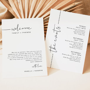 Welkom bij ADELLA Modern Wedding Weekend Kaart