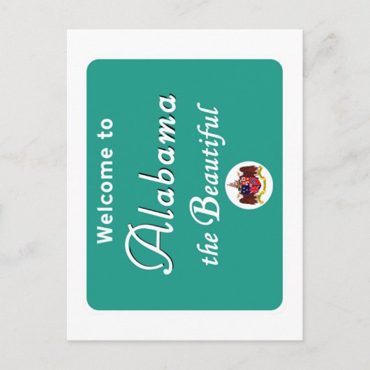 Welkom bij Alabama - US Road Sign Briefkaart (Voorkant)