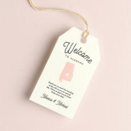 Welkom bij Alabama Wedding ANY COLOR Cadeaulabel