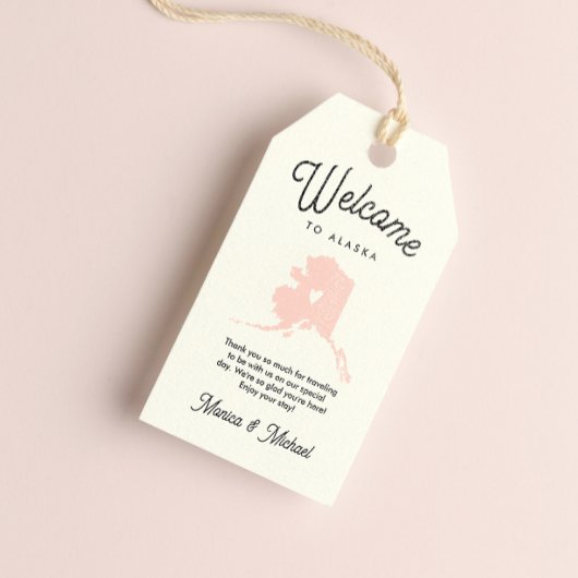 Welkom bij ALASKA Wedding ANY COLOR Cadeaulabel