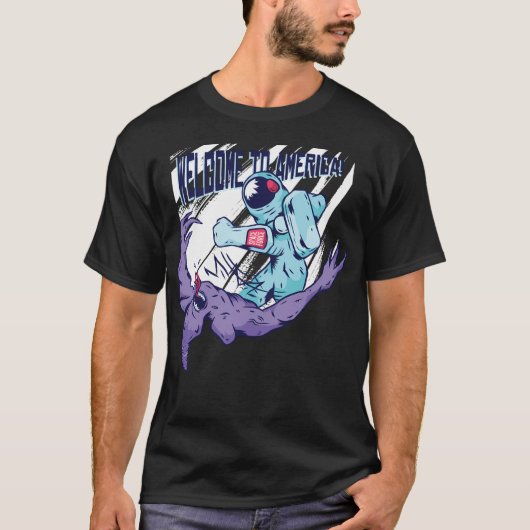 Welkom bij America Astronaut T-shirt (Voorkant)