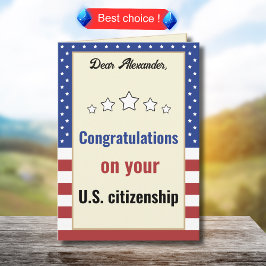 Welkom bij America US Citizenship Gefeliciteerd Kaart