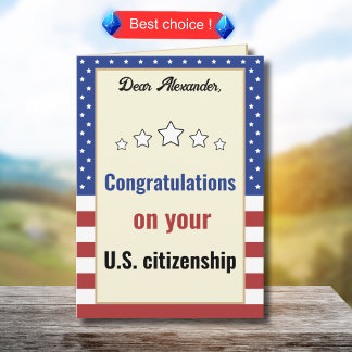 Welkom bij America US Citizenship Gefeliciteerd Kaart