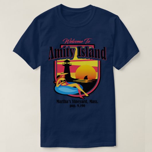 Welkom bij Amity Island T-shirt (Design voorkant)