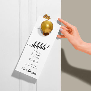 Welkom bij Ampersand Monogram Wedding/Niet storen Deurhanger