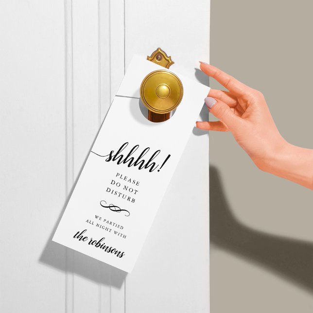 Welkom bij Ampersand Monogram Wedding/Niet storen Deurhanger (Creator heeft geüpload)