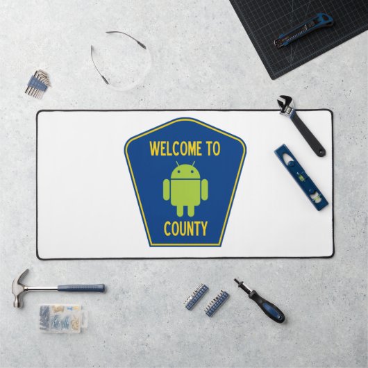 Welkom bij Android County (transportbord) Bureaumat (Werkstation)