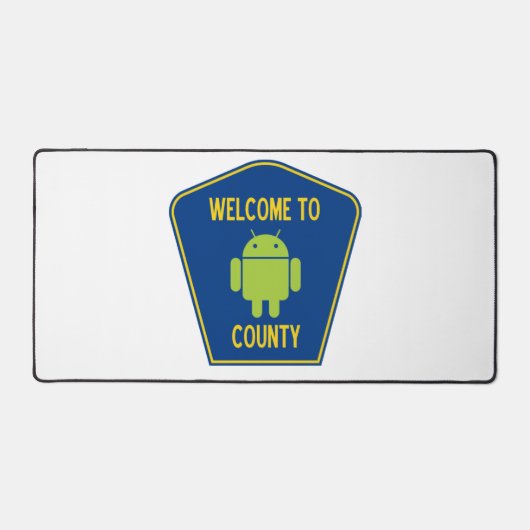 Welkom bij Android County (transportbord) Bureaumat (Voorkant)