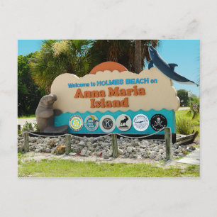 Welkom bij Anna Maria Island Sign Briefkaart