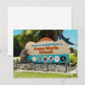 Welkom bij Anna Maria Island Sign Briefkaart (Voorkant / Achterkant)