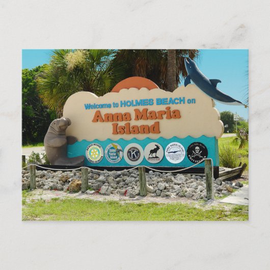 Welkom bij Anna Maria Island Sign Briefkaart (Voorkant)