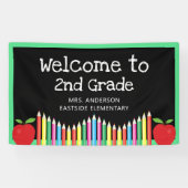 Welkom bij Apple van de tweede graad gekleurde enc Spandoek (Horizontaal)