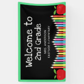 Welkom bij Apple van de tweede graad gekleurde enc Spandoek (Verticaal)