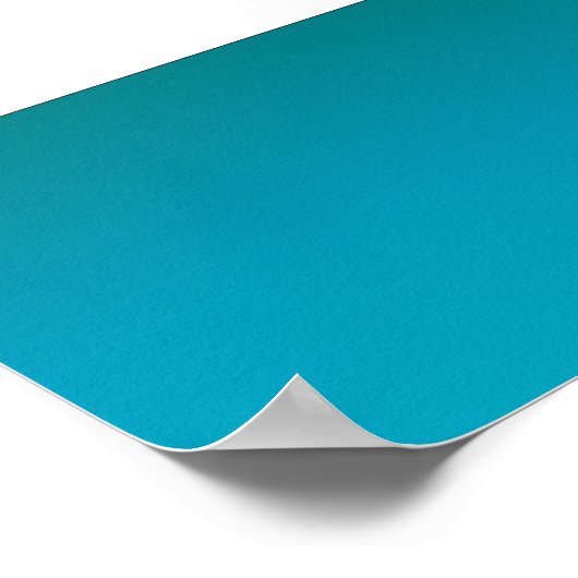 Welkom bij Aqua border bruiloft Poster (Hoek)