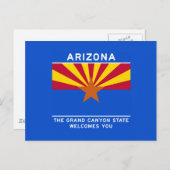 Welkom bij Arizona - USA Road Sign Briefkaart (Voorkant / Achterkant)