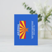 Welkom bij Arizona - USA Road Sign Briefkaart (Staand voorkant)